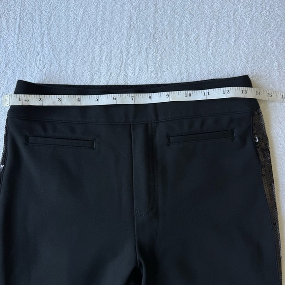 SPANX Black Skinny Pants ankle with side sequin size S - Picture 12 of 14